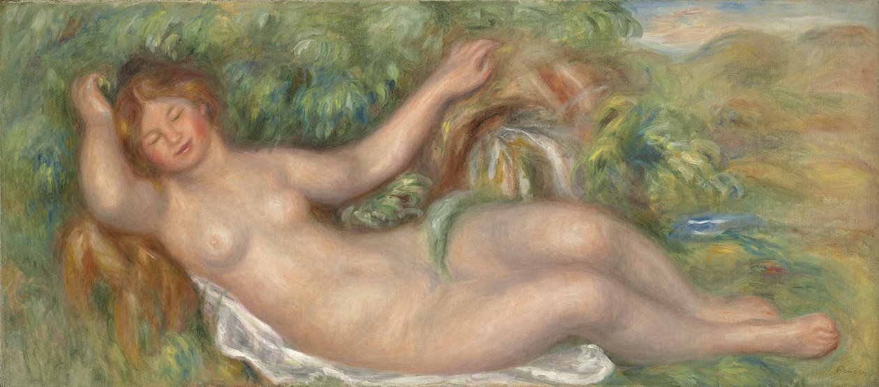 Liegender Akt; La source, 1902 von Pierre Auguste Renoir