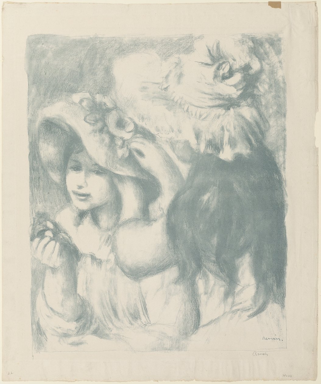 Der festgesteckte Hut, zweite Platte von Pierre Auguste Renoir