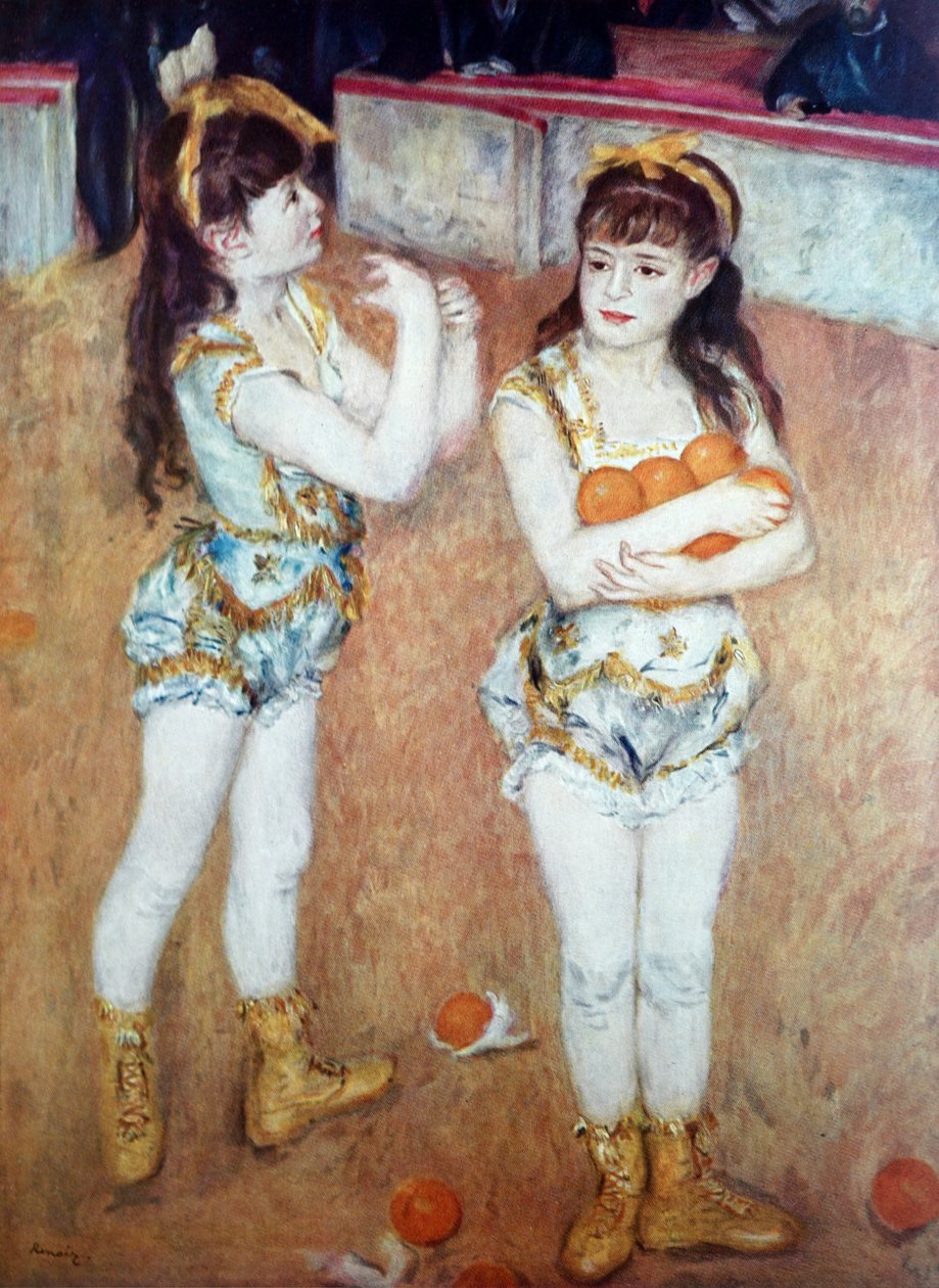 Zwei kleine Zirkusmädchen von Pierre Auguste Renoir