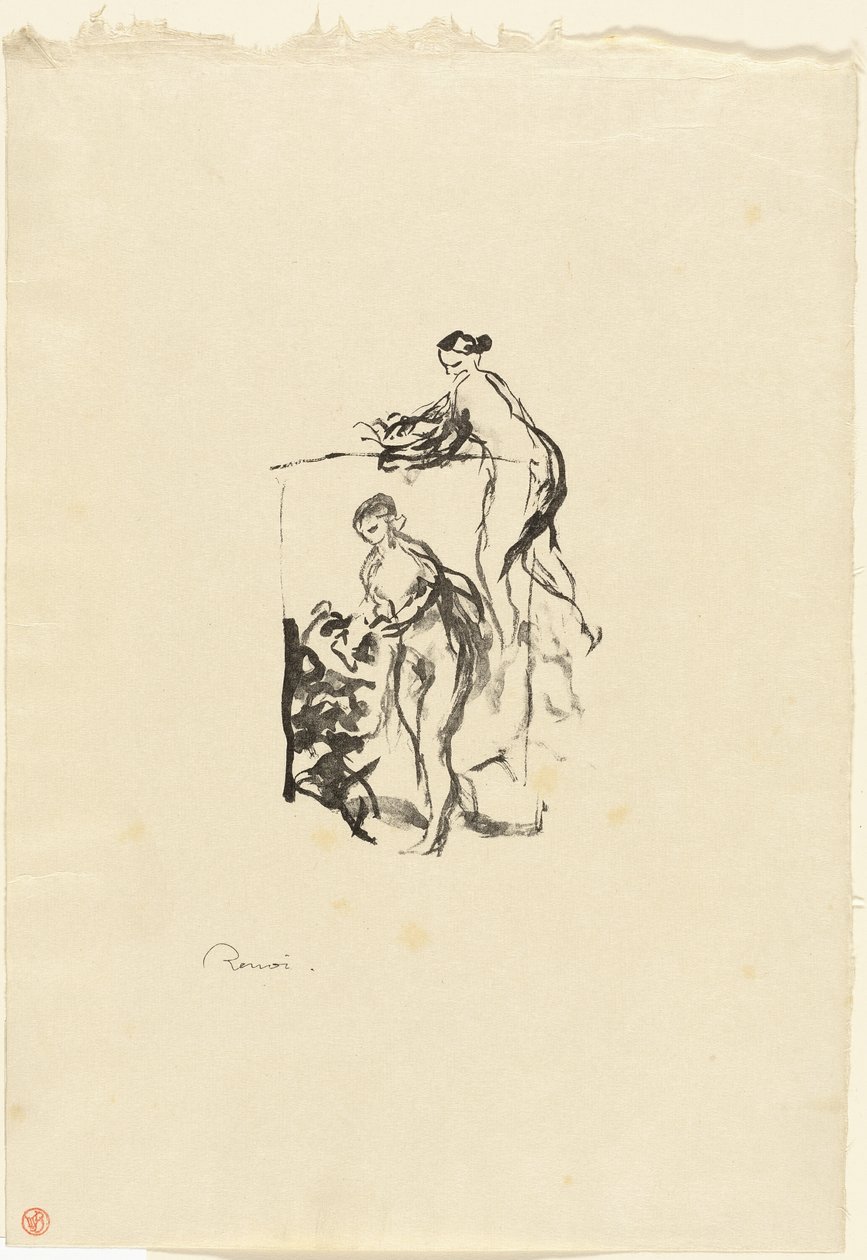 Frau mit Weinrebe, 3. Variante von Pierre Auguste Renoir