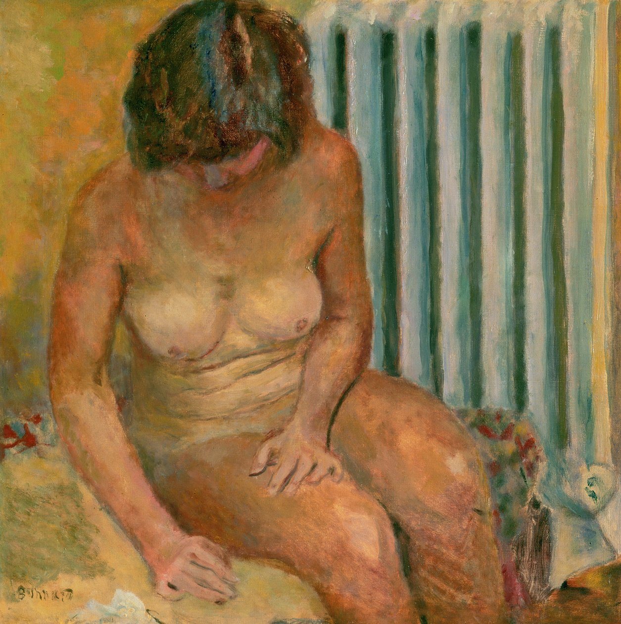 Akt am Heizkörper, 1928 von Pierre Bonnard