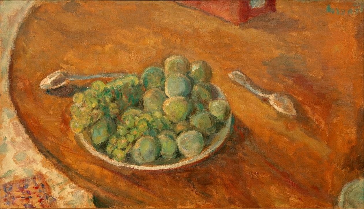 Pflaumen und Trauben von Pierre Bonnard