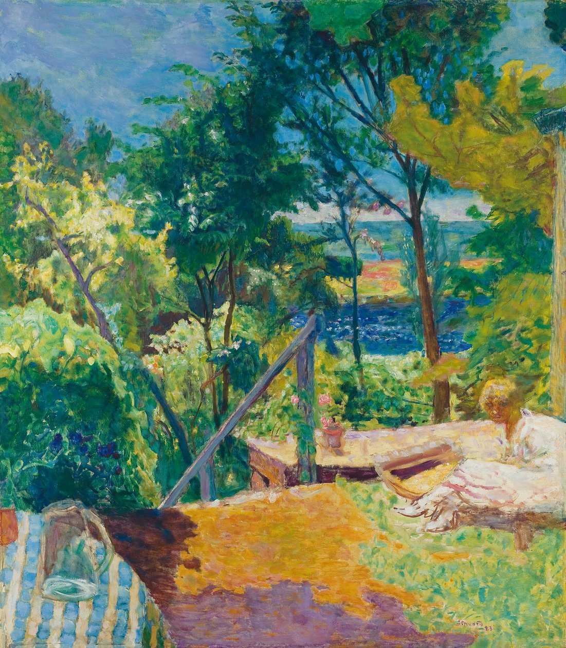 Die Terrasse in Vernon, 1923 von Pierre Bonnard