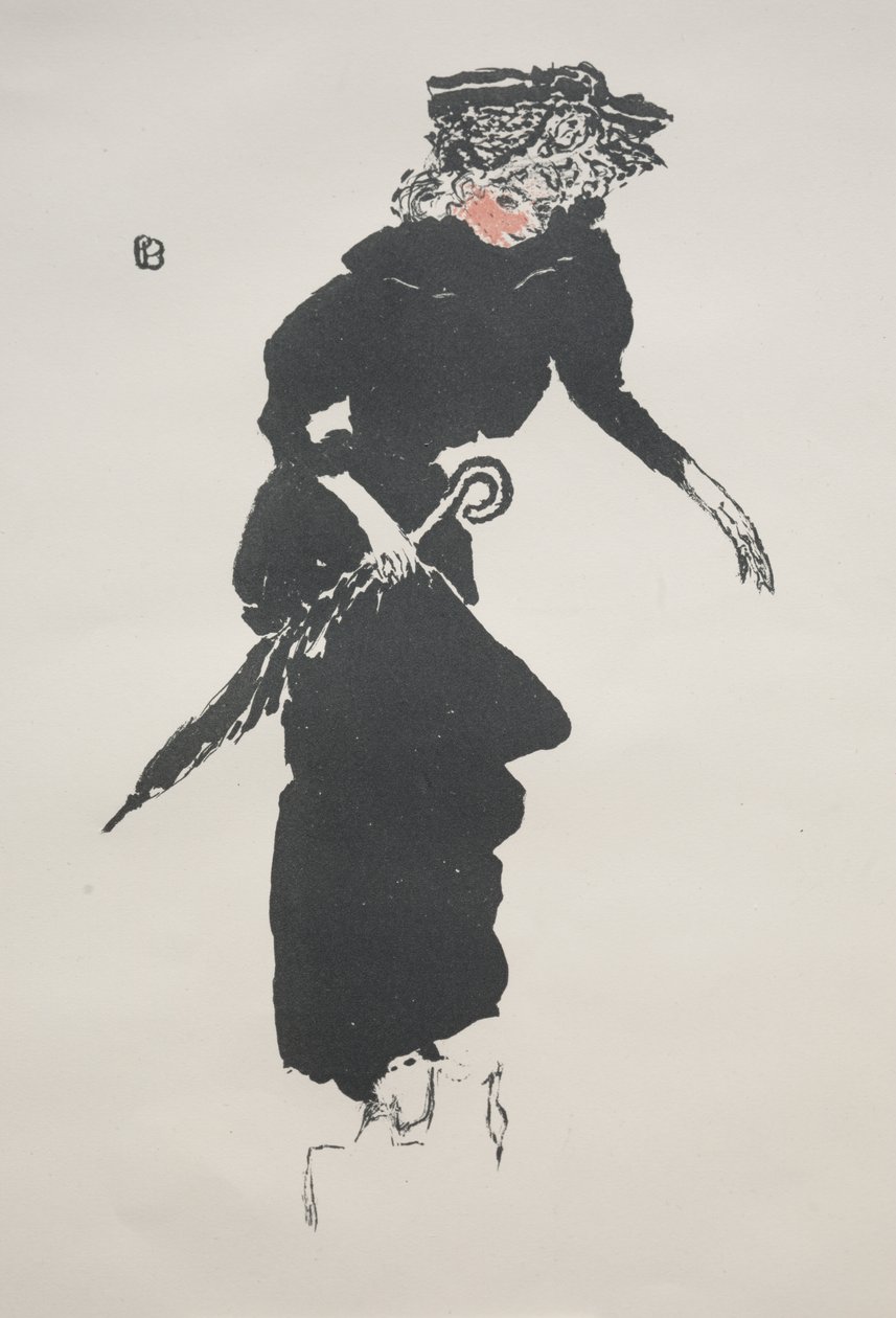Frau mit einem Regenschirm von Pierre Bonnard