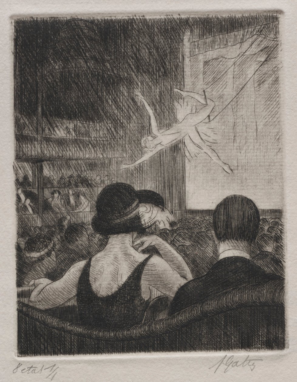 Akrobat im Musiksaal von Pierre Louis Gatier