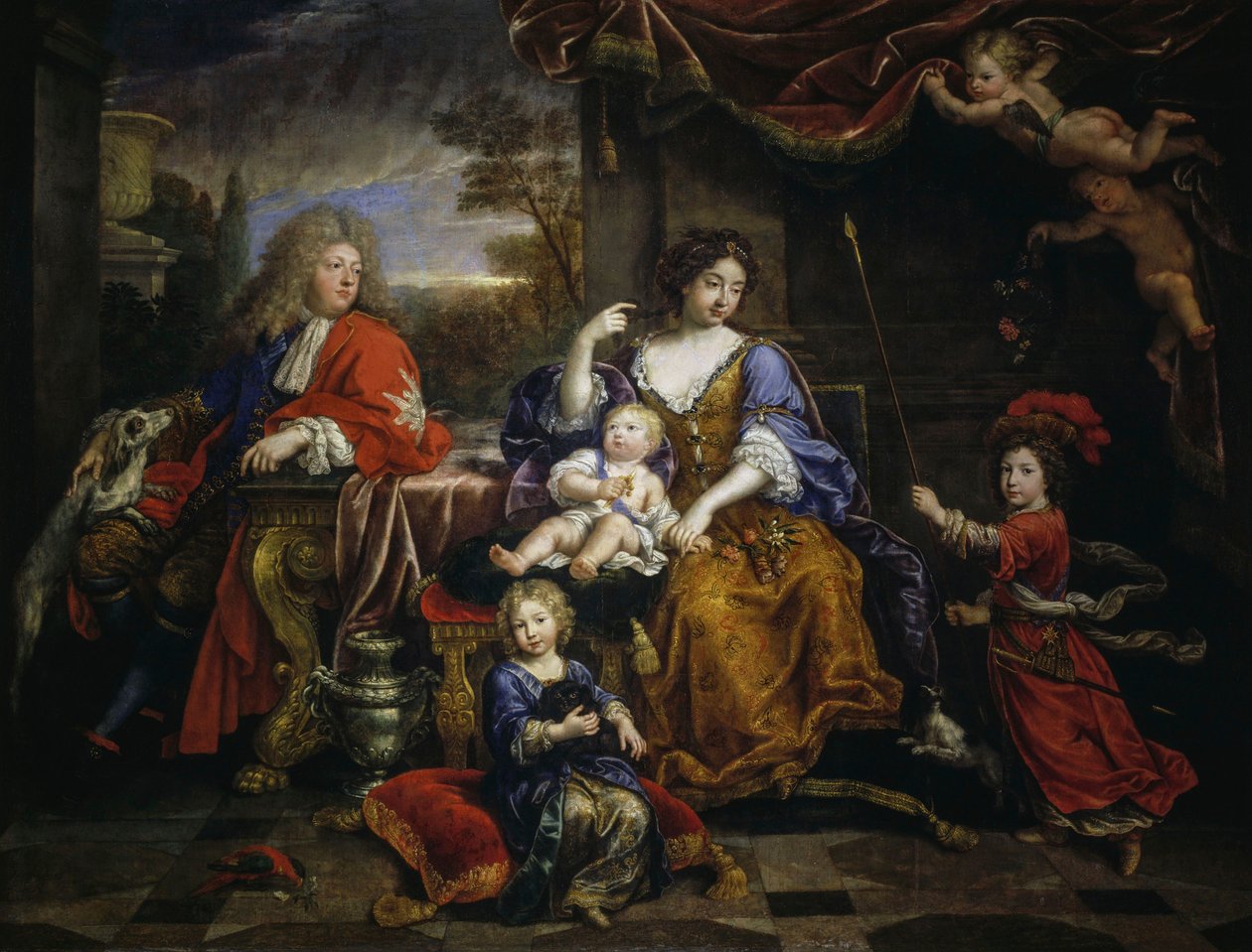 Großer Dauphin von Frankreich und seine Familie von Pierre Mignard