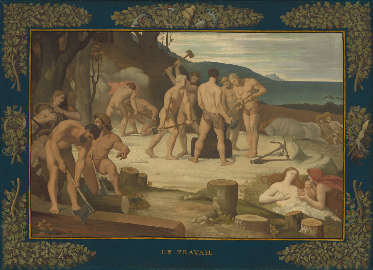 Arbeit, ca. 1863 von Pierre Puvis de Chavannes