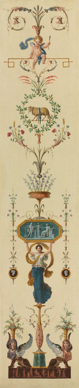 Dekoratives Paneel, 1790er Jahre von Pierre Rousseau