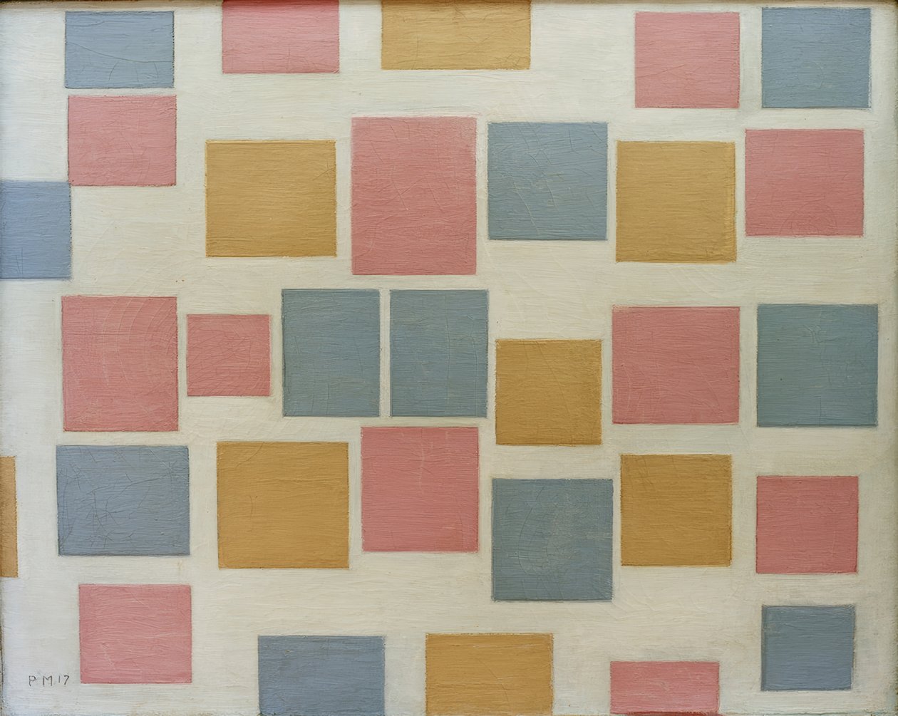 Komposition Nr. 3; Komposition mit Farbflächen 3 von Piet Mondrian