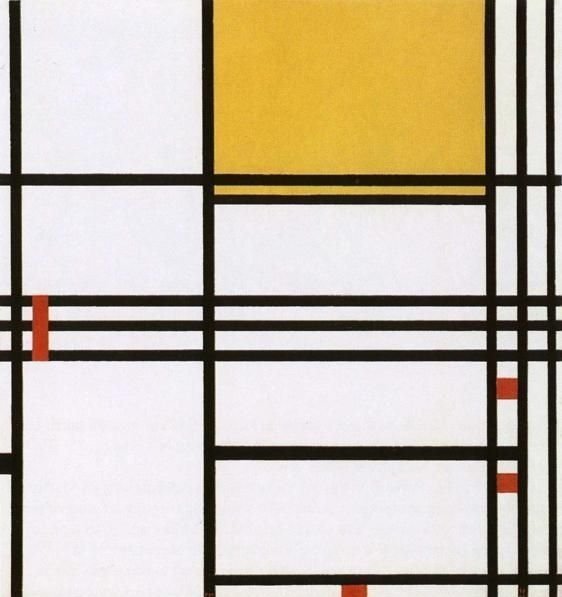 Komposition mit Schwarz von Piet Mondrian