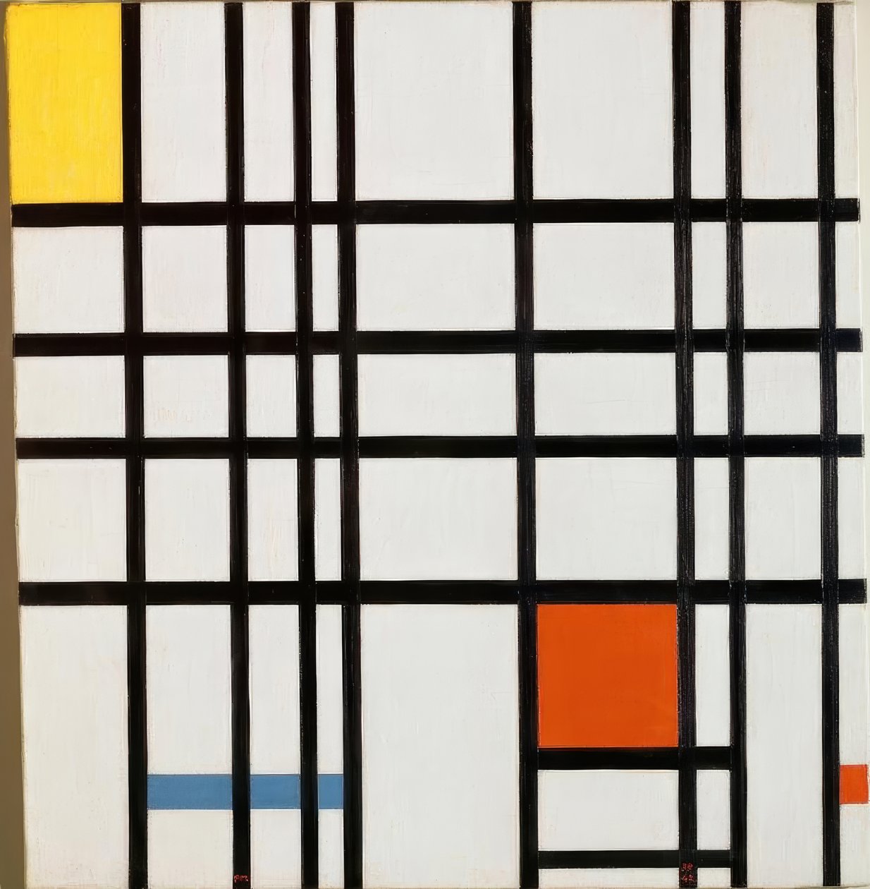 Komposition mit Gelb, Blau und Rot von Piet Mondrian