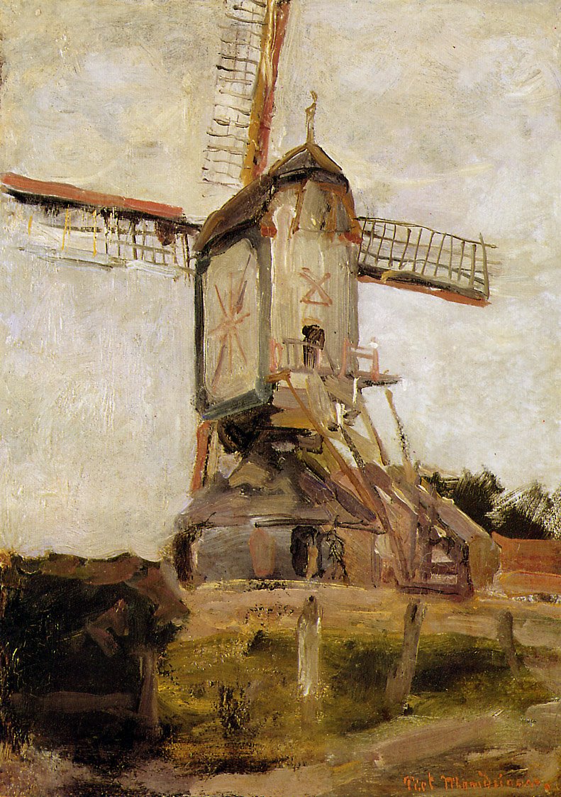 Bockwindmühle in Heeswijk von Piet Mondrian