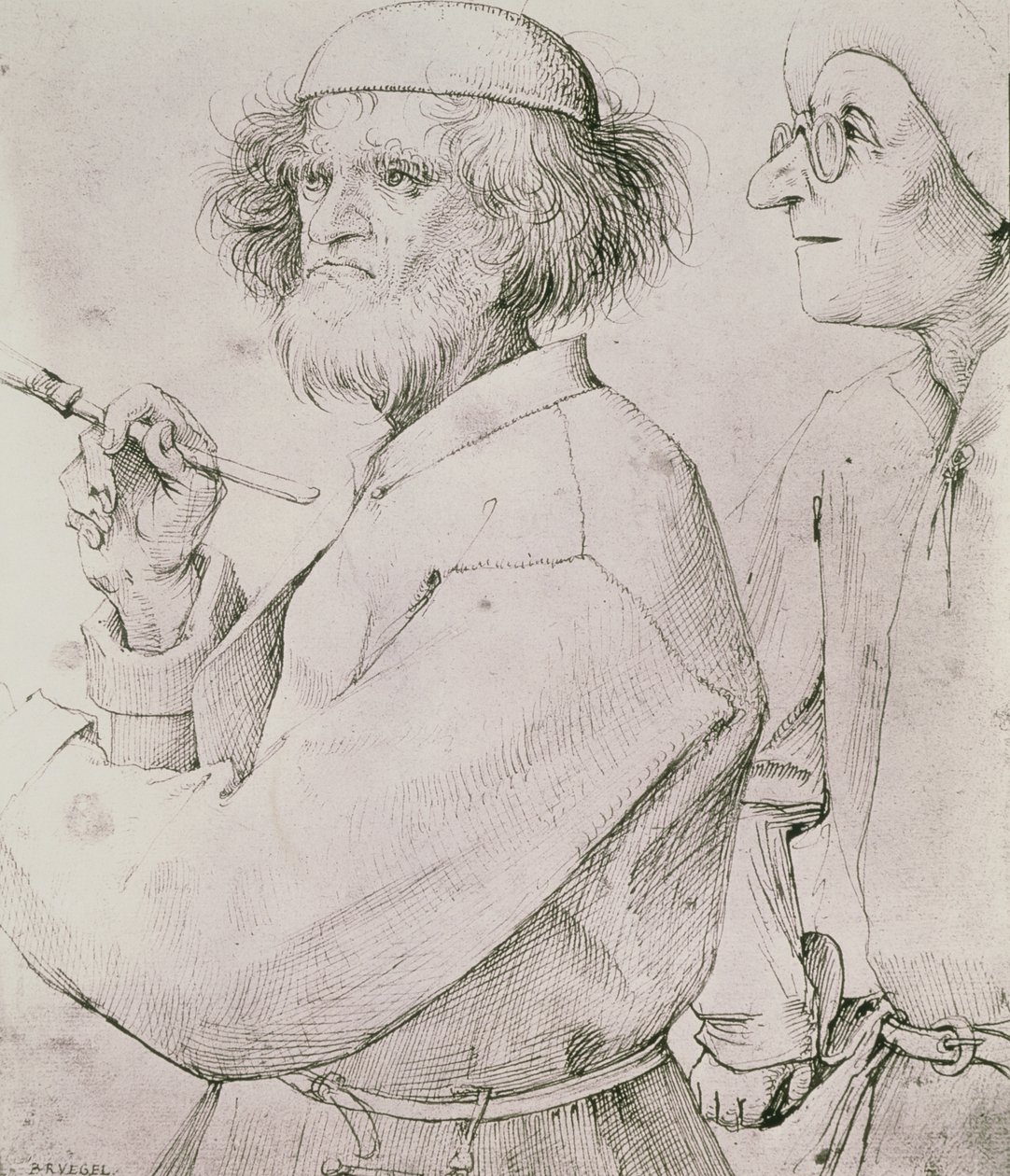Der Maler und der Kunstliebhaber von Pieter Bruegel the Elder