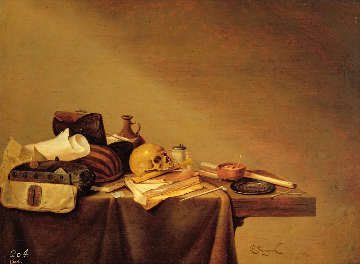 Vanitas oder Emblem des Todes von Pieter van Steenwyck