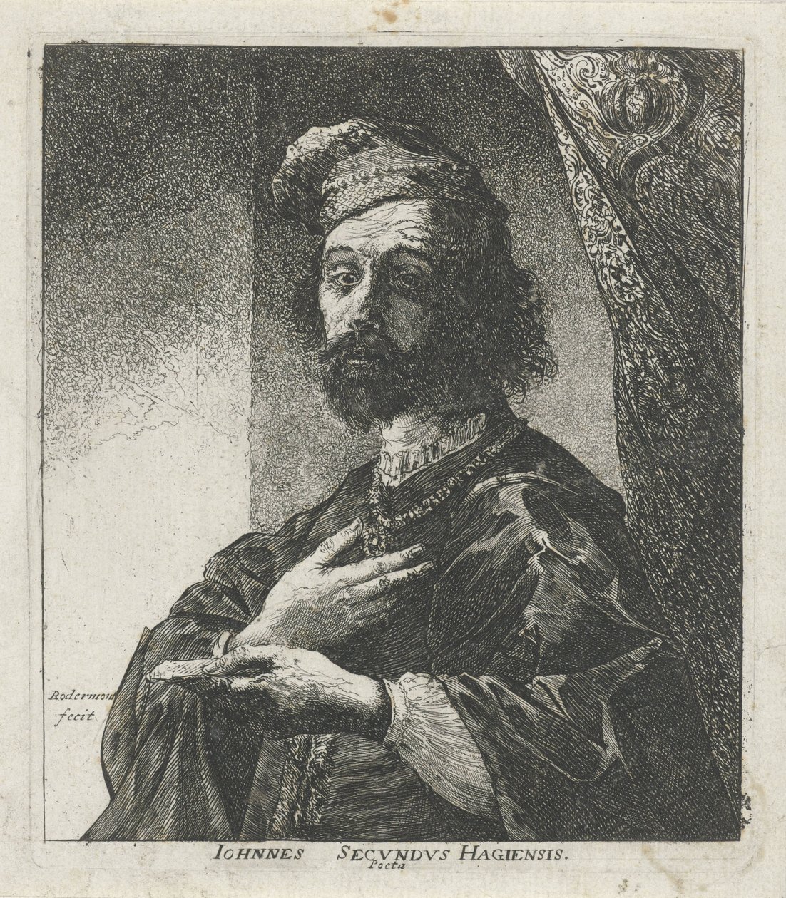 Porträt von Janus Secundus von Pieter Rottermondt