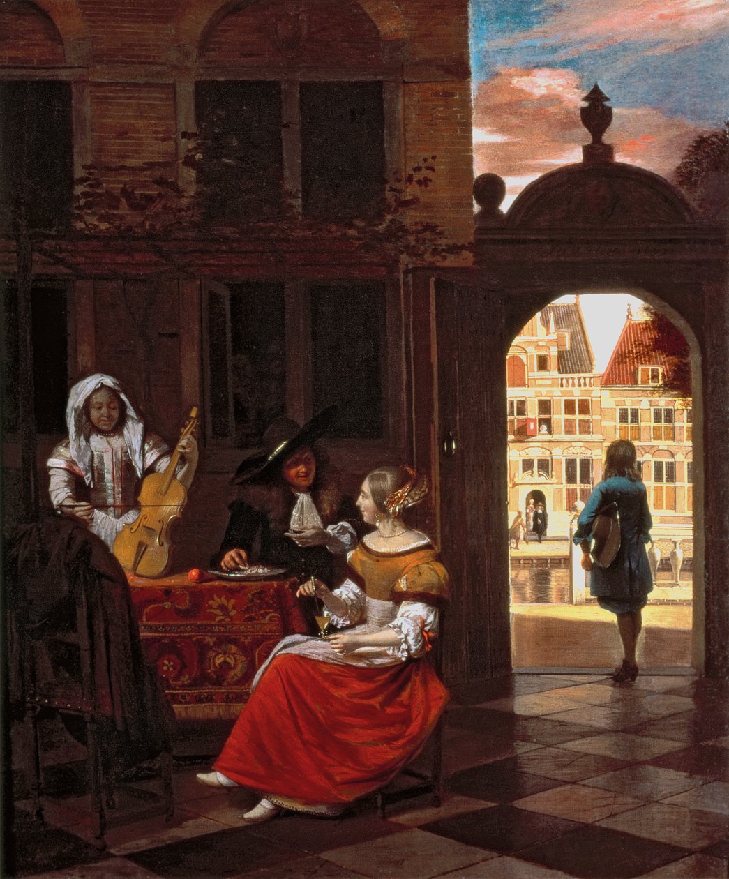 Eine musikalische Gesellschaft, 1677 von Pieter de Hooch
