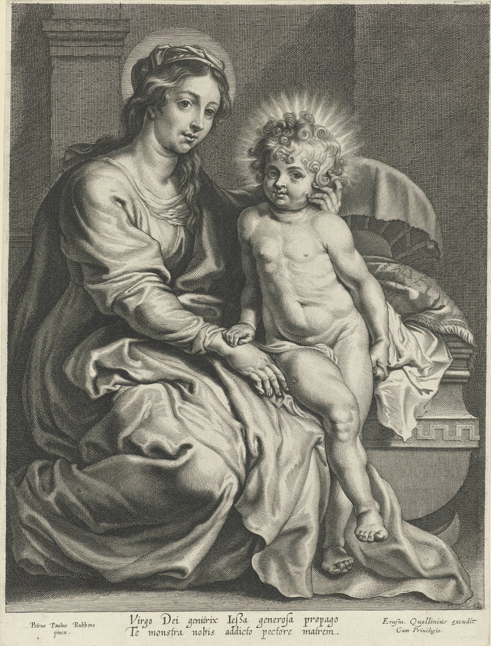 Maria mit Christuskind bei der Wiege von Pieter de Jode (I)