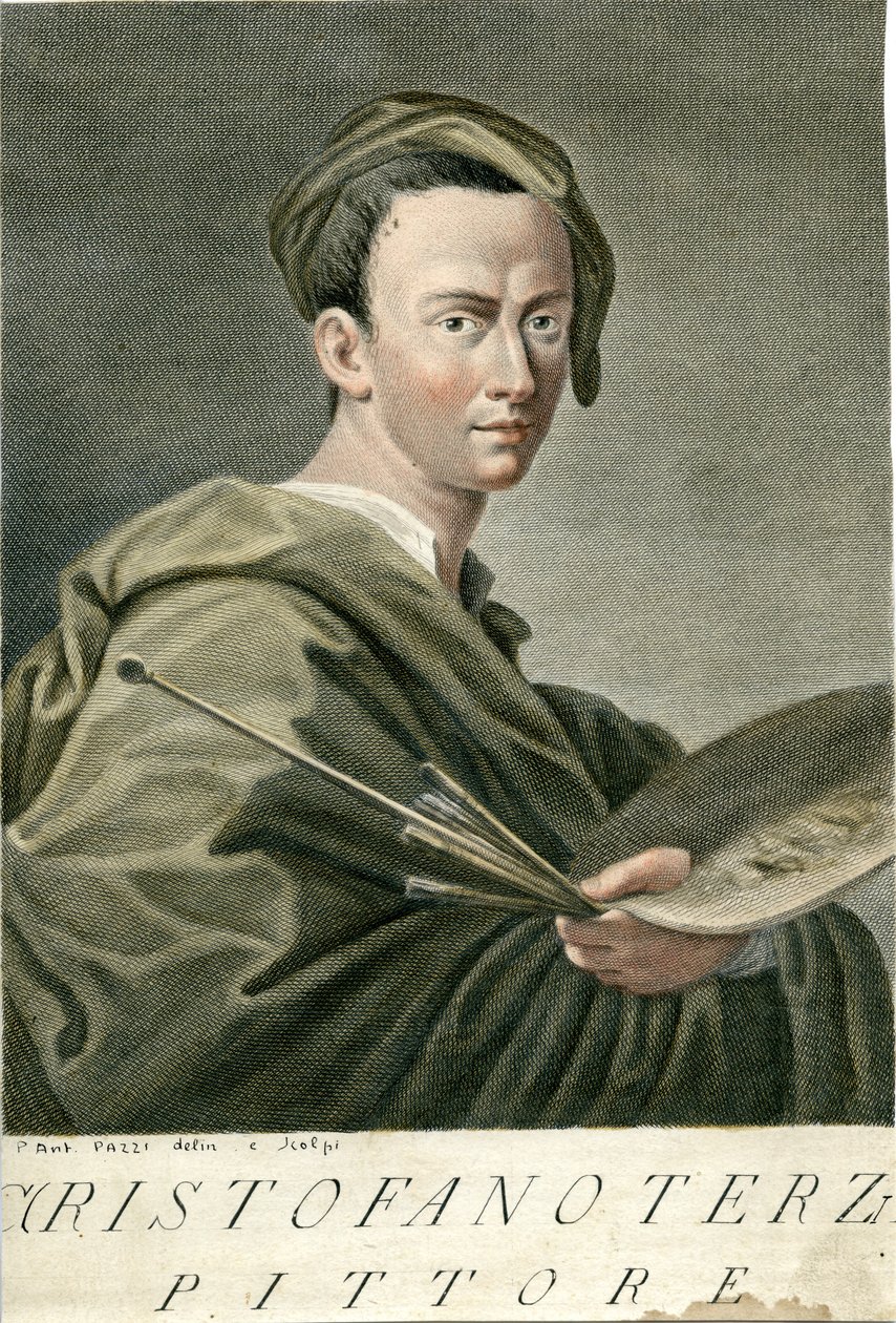 Graviertes Porträt von Pietro Antonio Pazzi