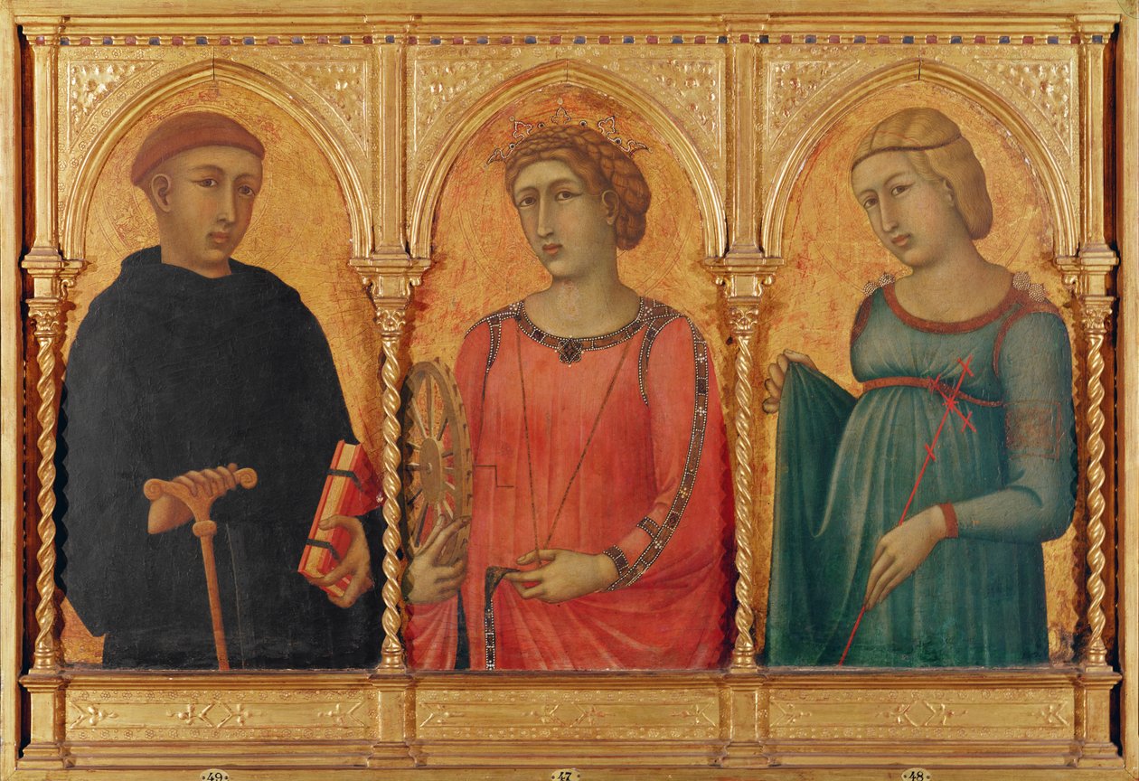 Drei Heilige von Pietro Lorenzetti