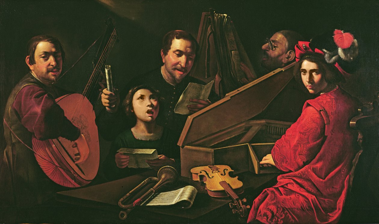 Konzert mit Musikern und Sängern, ca. 1625 von Pietro Paolini