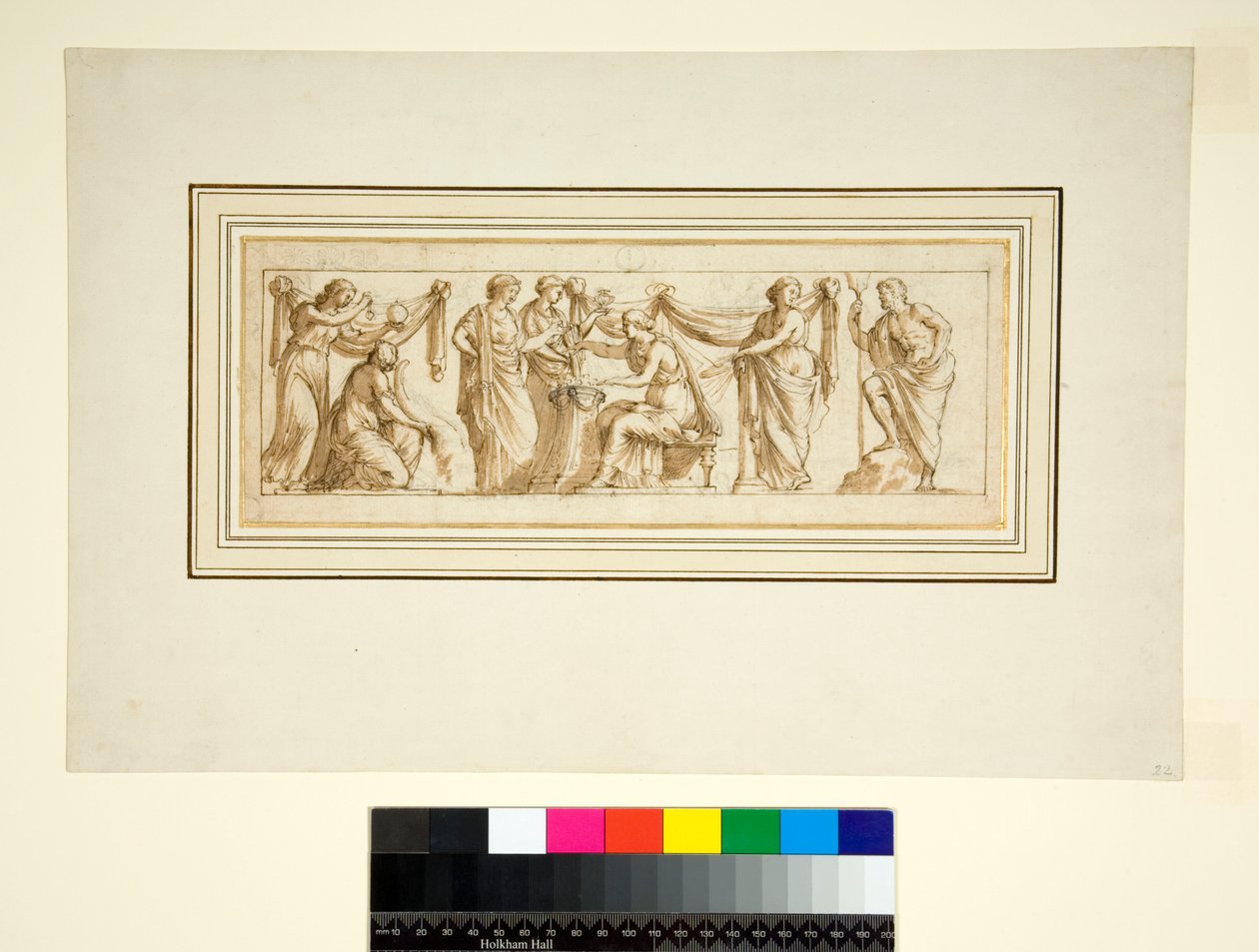 Kopie von einem antiken Relief, das ein Opfer zeigt von Pietro Santi Bartoli