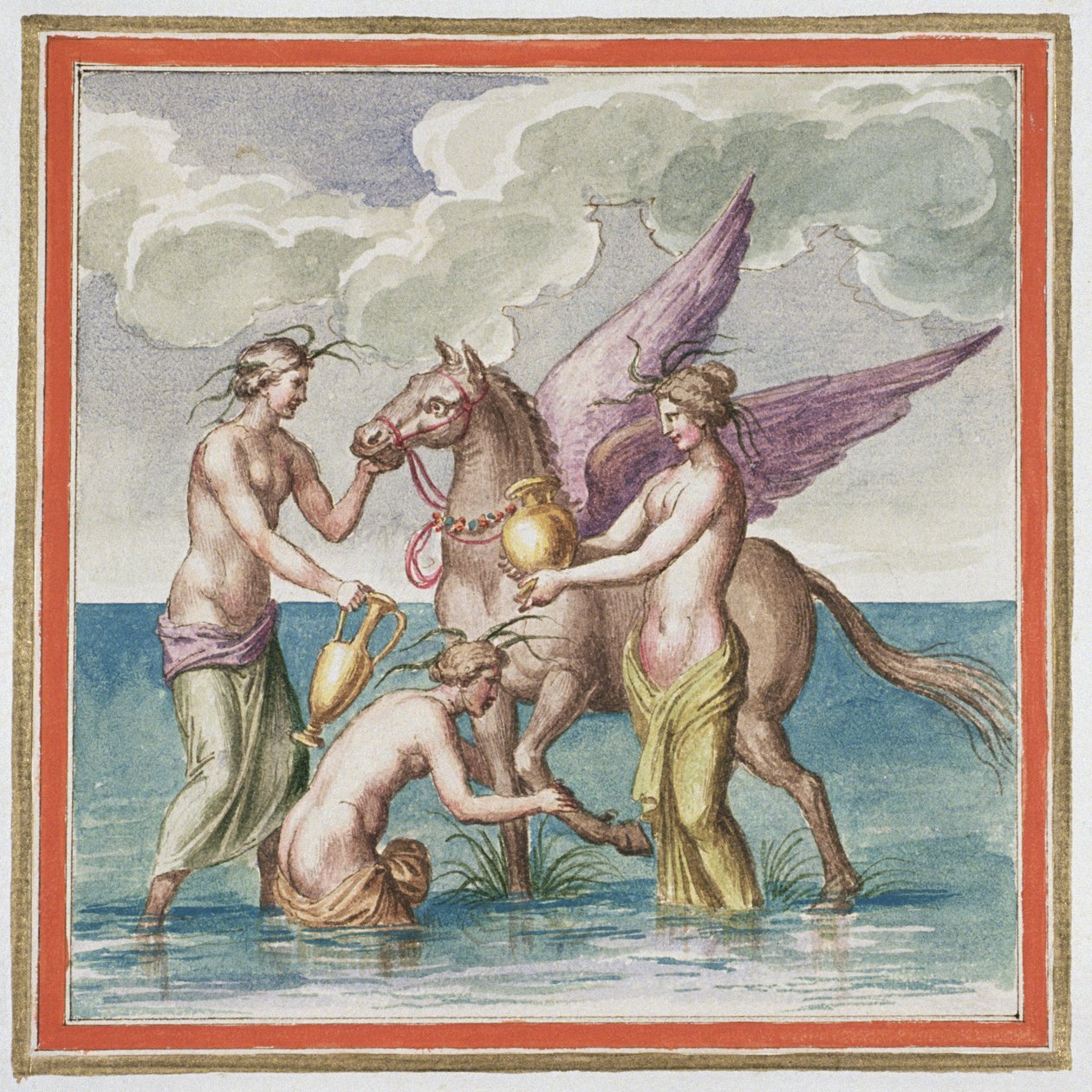 Ms Gen 1496 Tafel XXX Pegasus, 1674 von Pietro Santi Bartoli