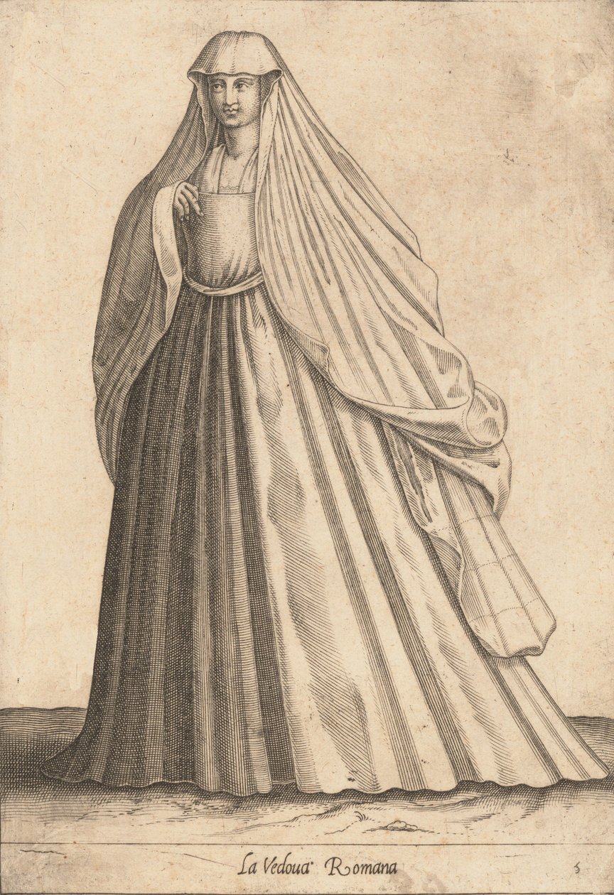 Die römische Witwe, ca. 1580 von Pietro Bertelli.