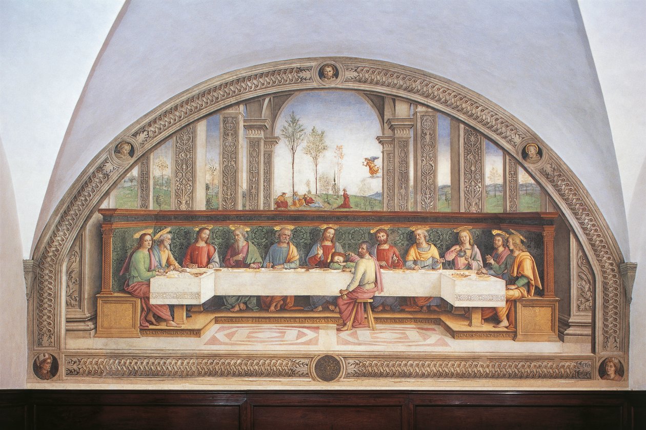 Das letzte Abendmahl von Pietro Perugino