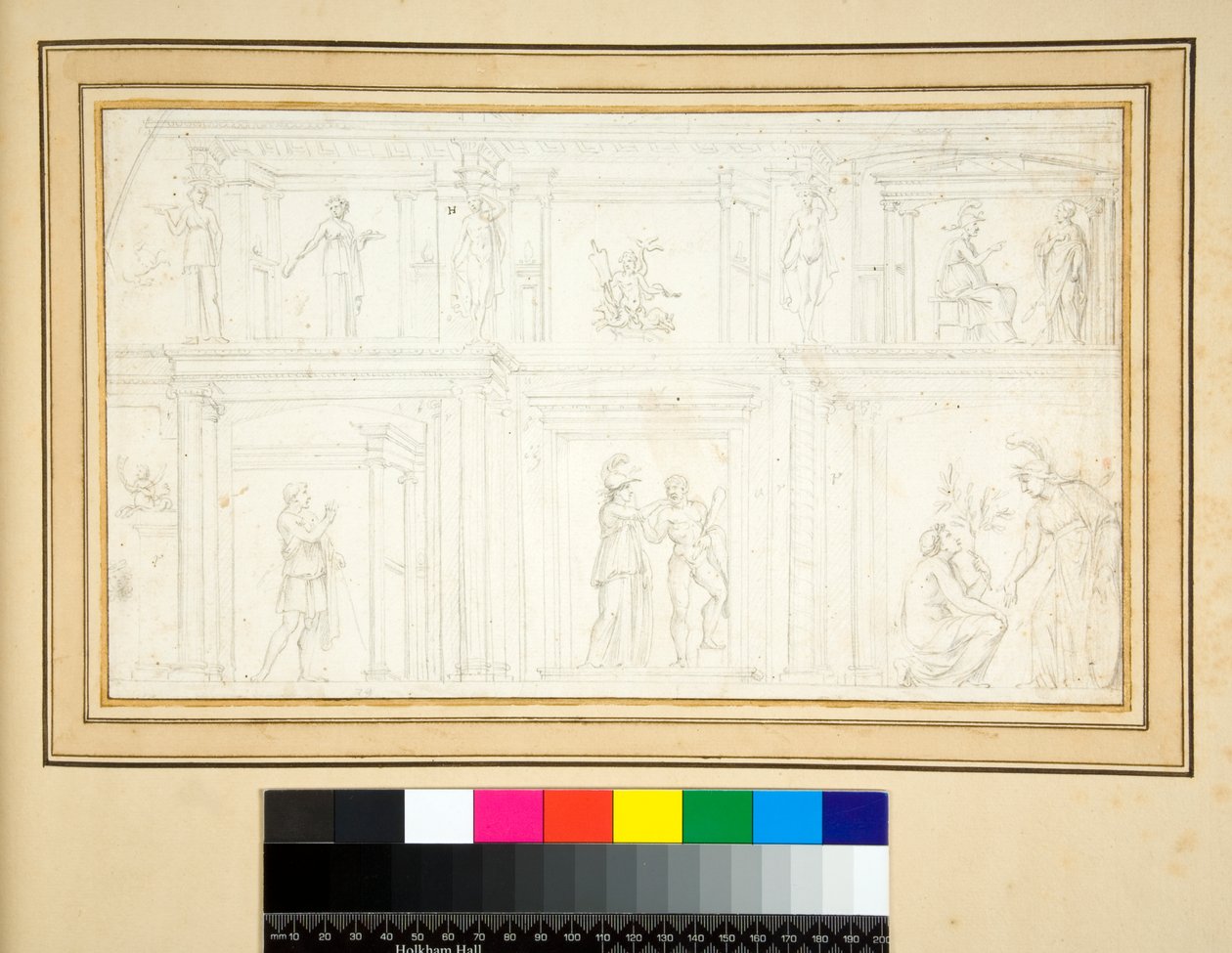 Fragment eines Wandgemäldes von Pietro Santi Bartoli