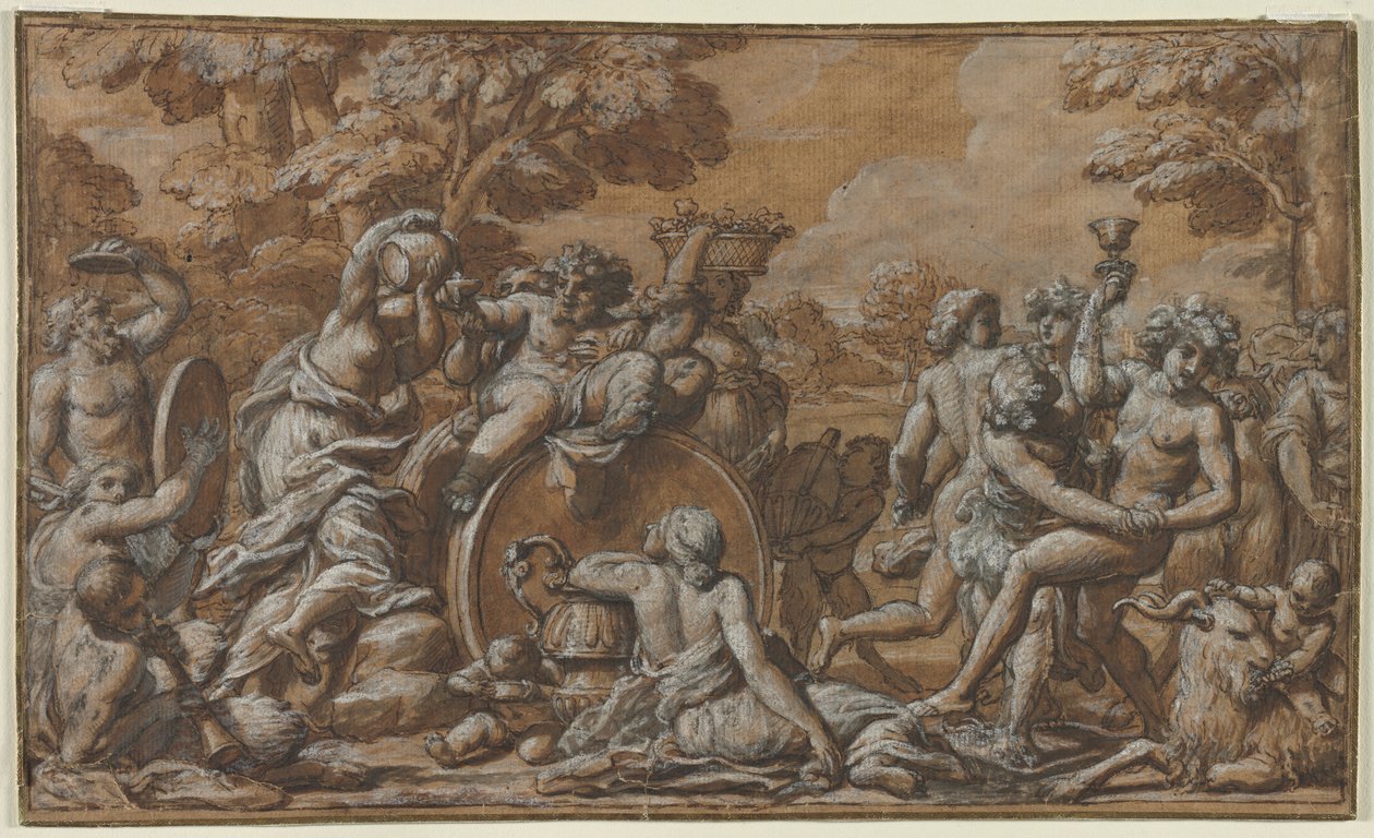 Bacchanal, 1600er von Pietro da Cortona