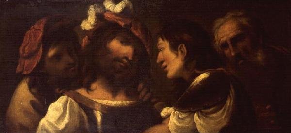 Bravi und ein alter Mann von Pietro the Elder Muttoni