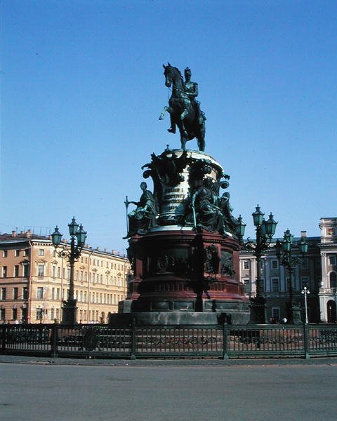 Reiterdenkmal für Zar Nikolaus I. (1796-1855) 1856-59 von Piotr Klodt