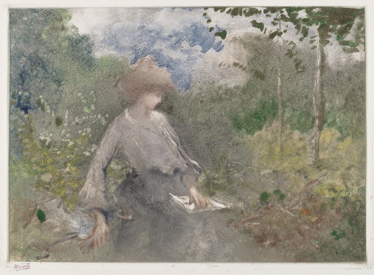 Lesen im Garten von Pompeo Mariani
