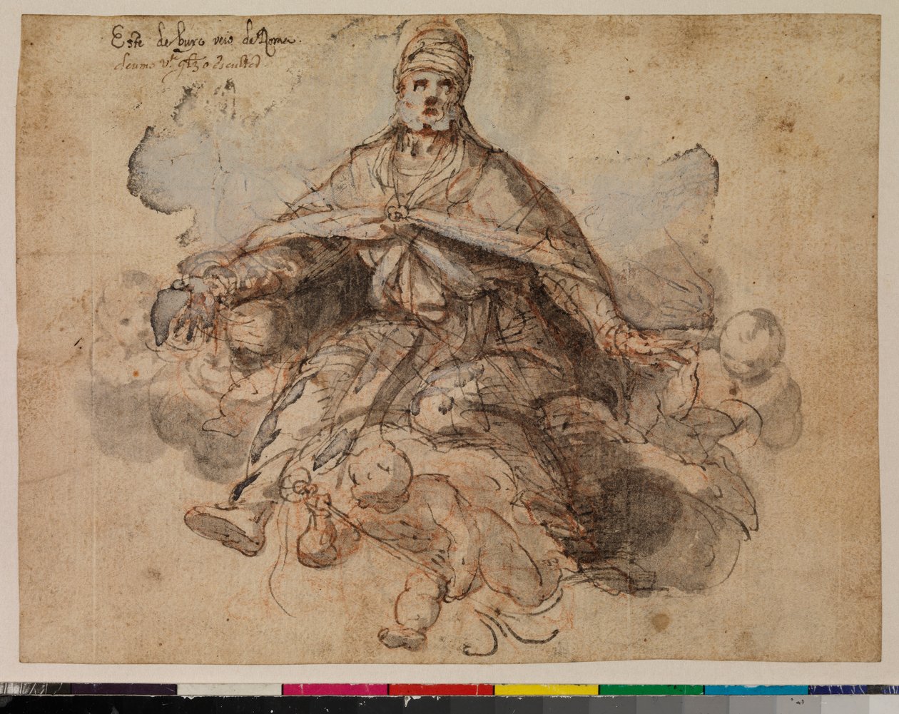 Apotheose des Heiligen Augustinus, recto, 1675-99 von Portuguese School