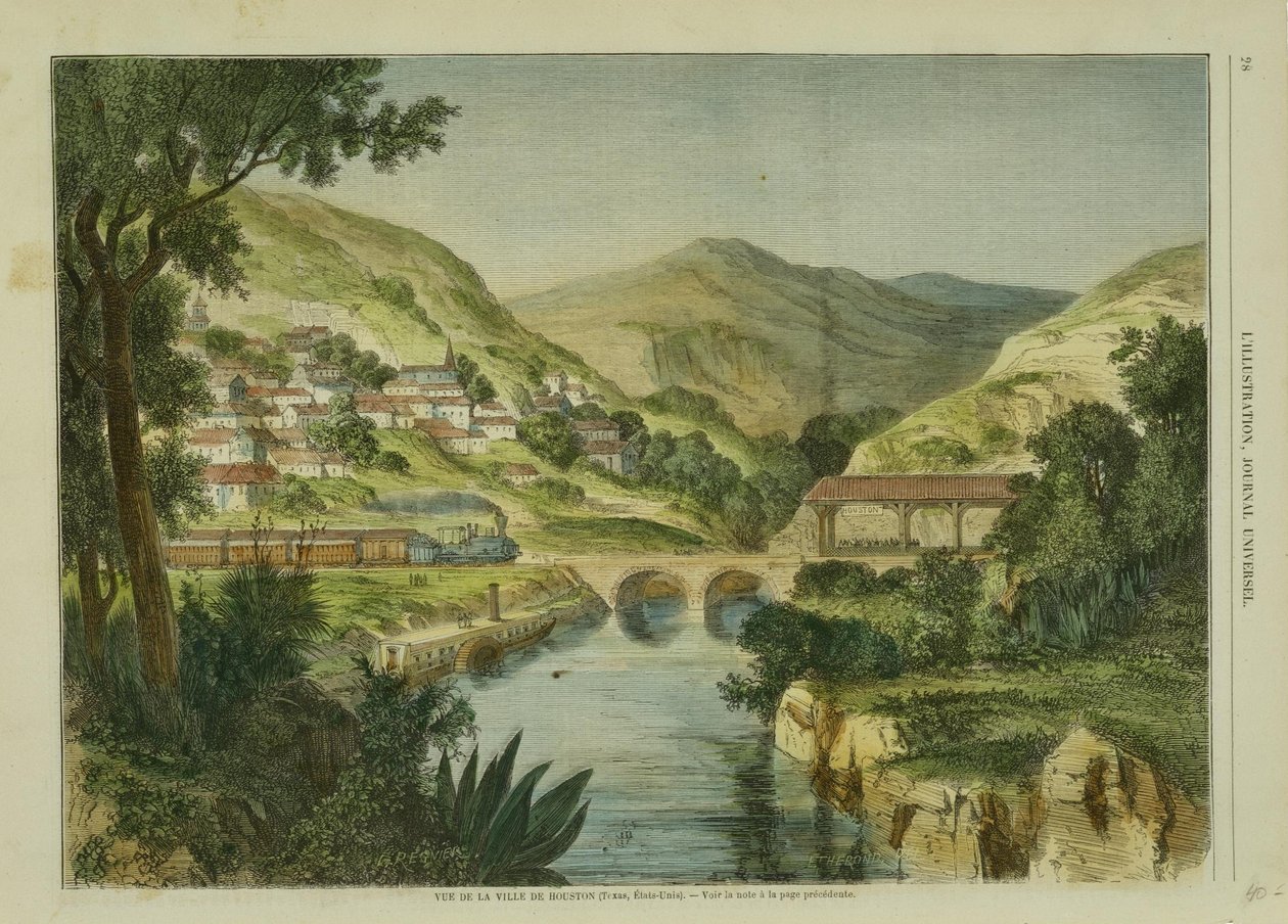 Ansicht der Stadt Houston von Possibly by E. Therond