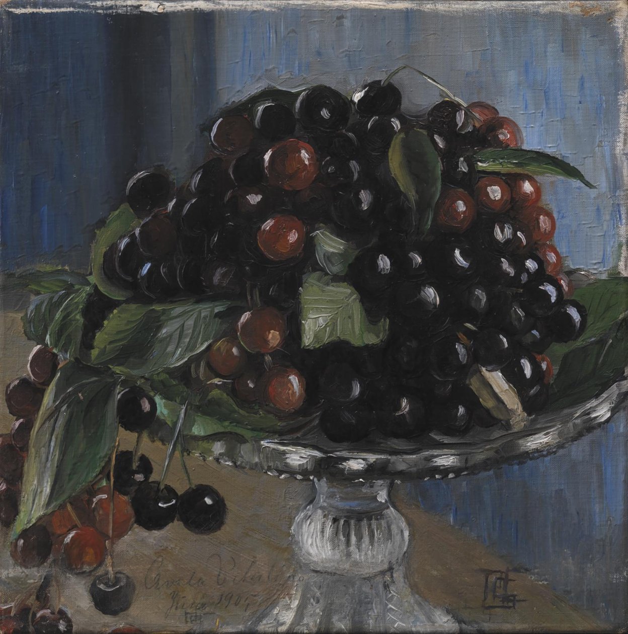 Kirschen in einer Obstschale. Civitá d