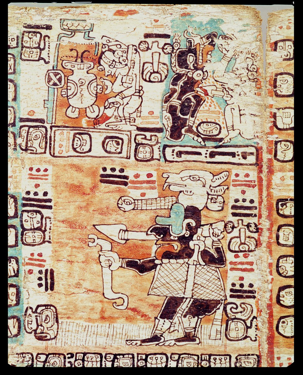 Detail aus einem Maya-Codex von Pre Columbian