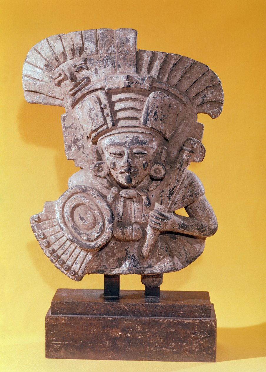 Figur eines Kriegers in Paradeuniform, Zapotek von Pre Columbian
