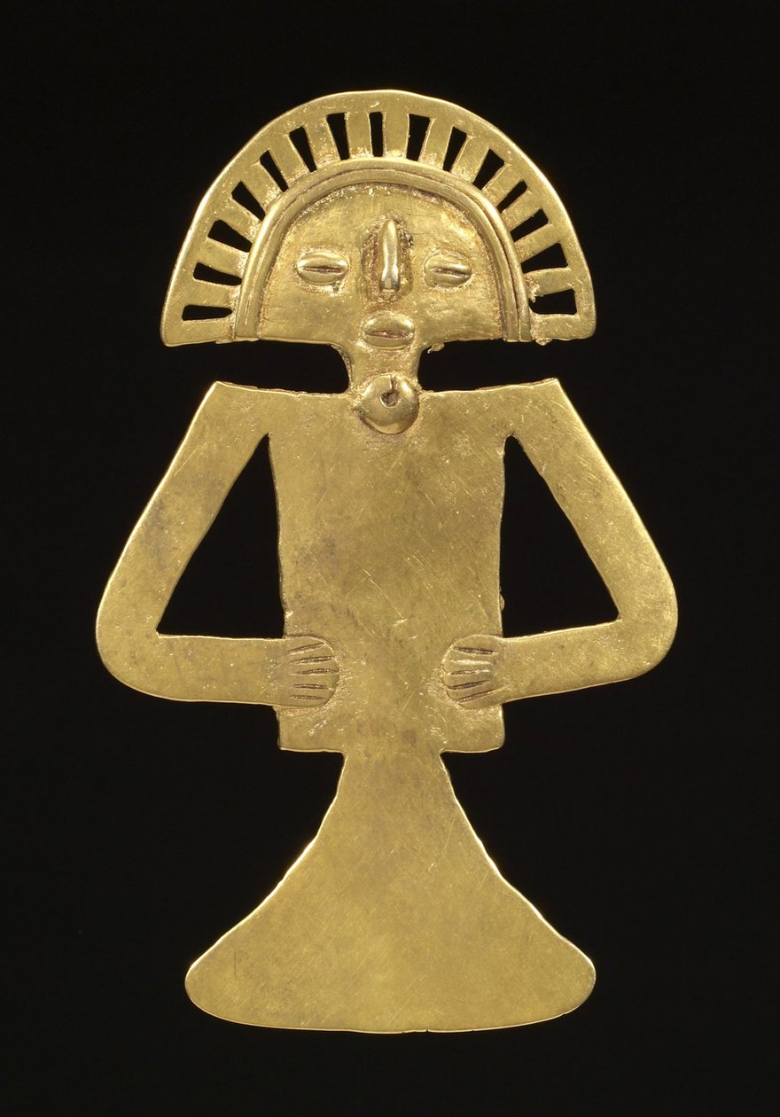 Figürlicher Anhänger, ca. 700-1000 (Gold) von Pre Columbian Pre Columbian