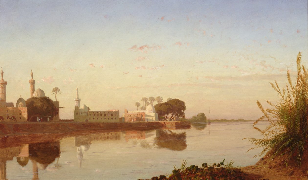 Blick auf den Nil in Unterägypten, ca. 1840 von Prosper Georges Antoine Marilhat