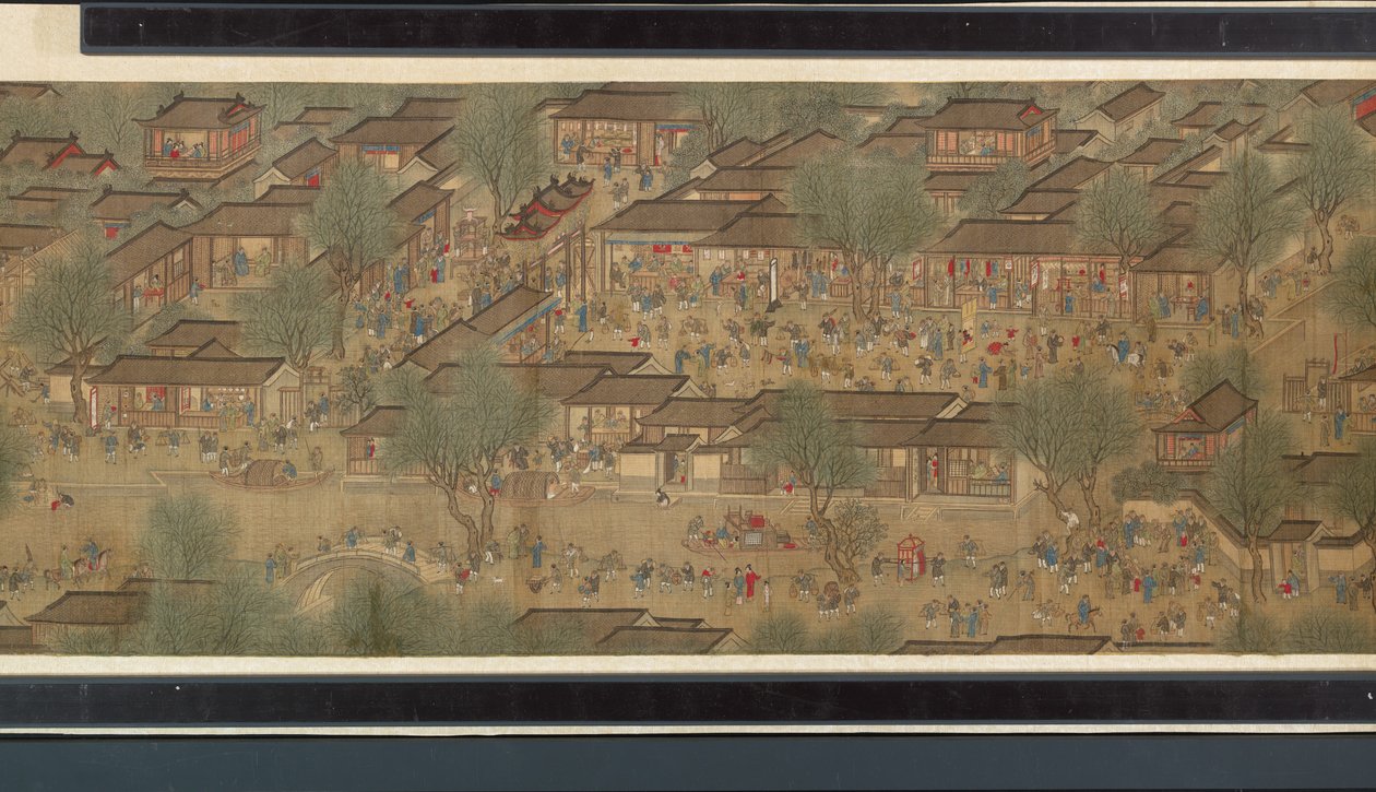 Frühlingsfest am Fluss (Detail) von Qing Dynasty Chinese School