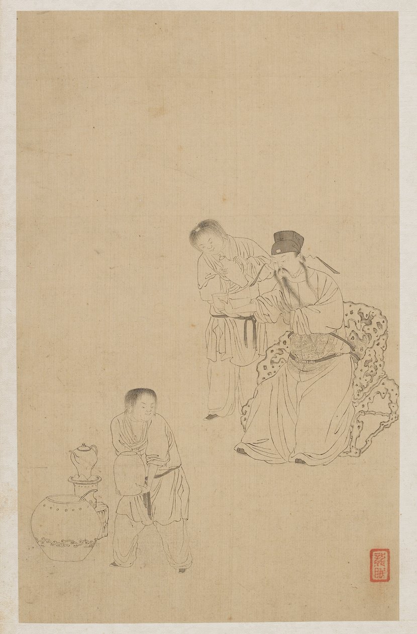 Figuren von Qing Dynasty Chinese School