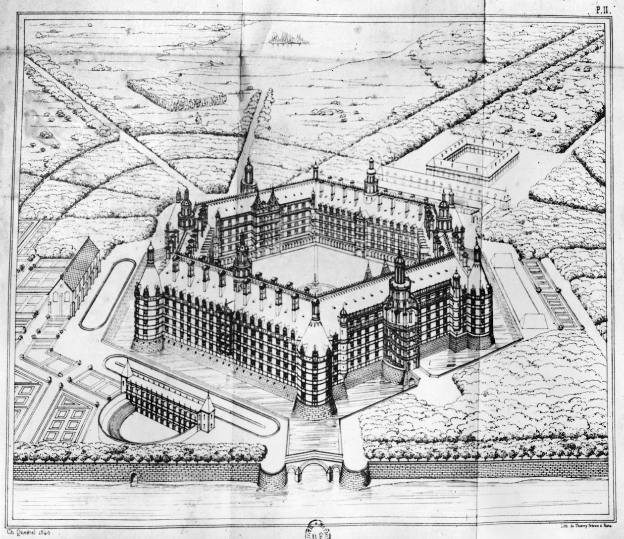 Rekonstruktion der Abtei Theleme, Illustration aus 