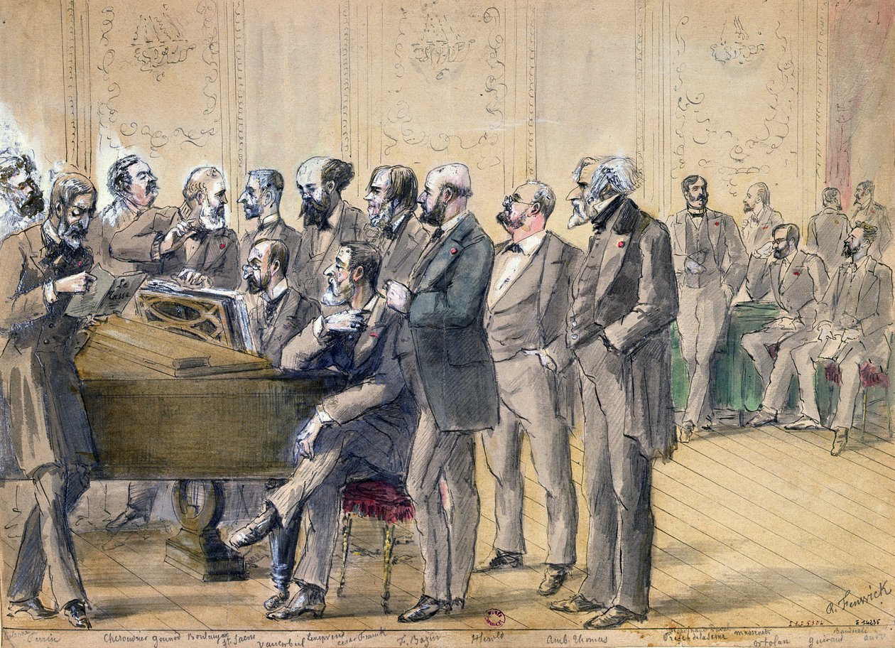 Die Jury des Pariser Konservatoriums, ca. 1871 von R. Fenwick