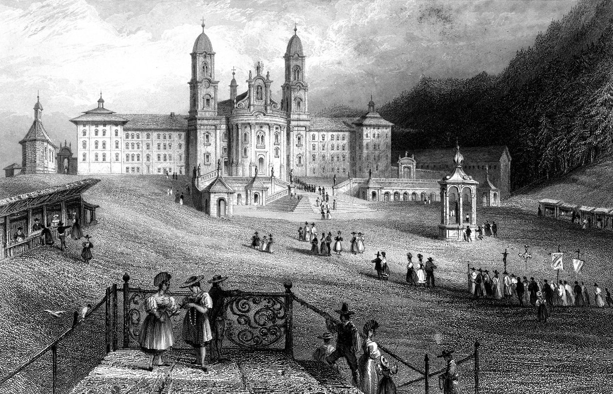 Die Abtei von Einsiedeln, Schwyz, Schweiz von R. Wallis