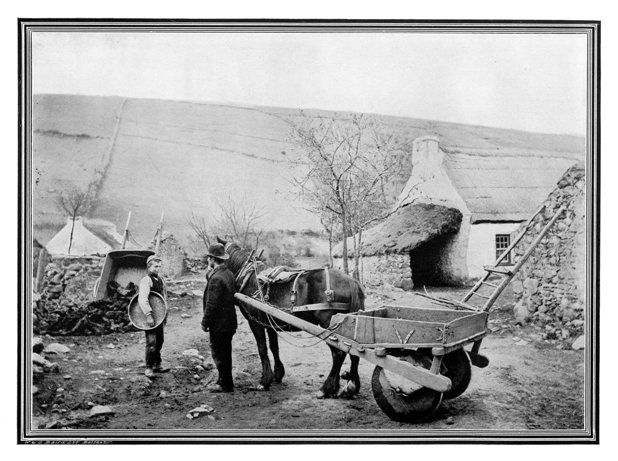 Alter irischer Niedrig-Rückenwagen, 1901 von R. Welsh