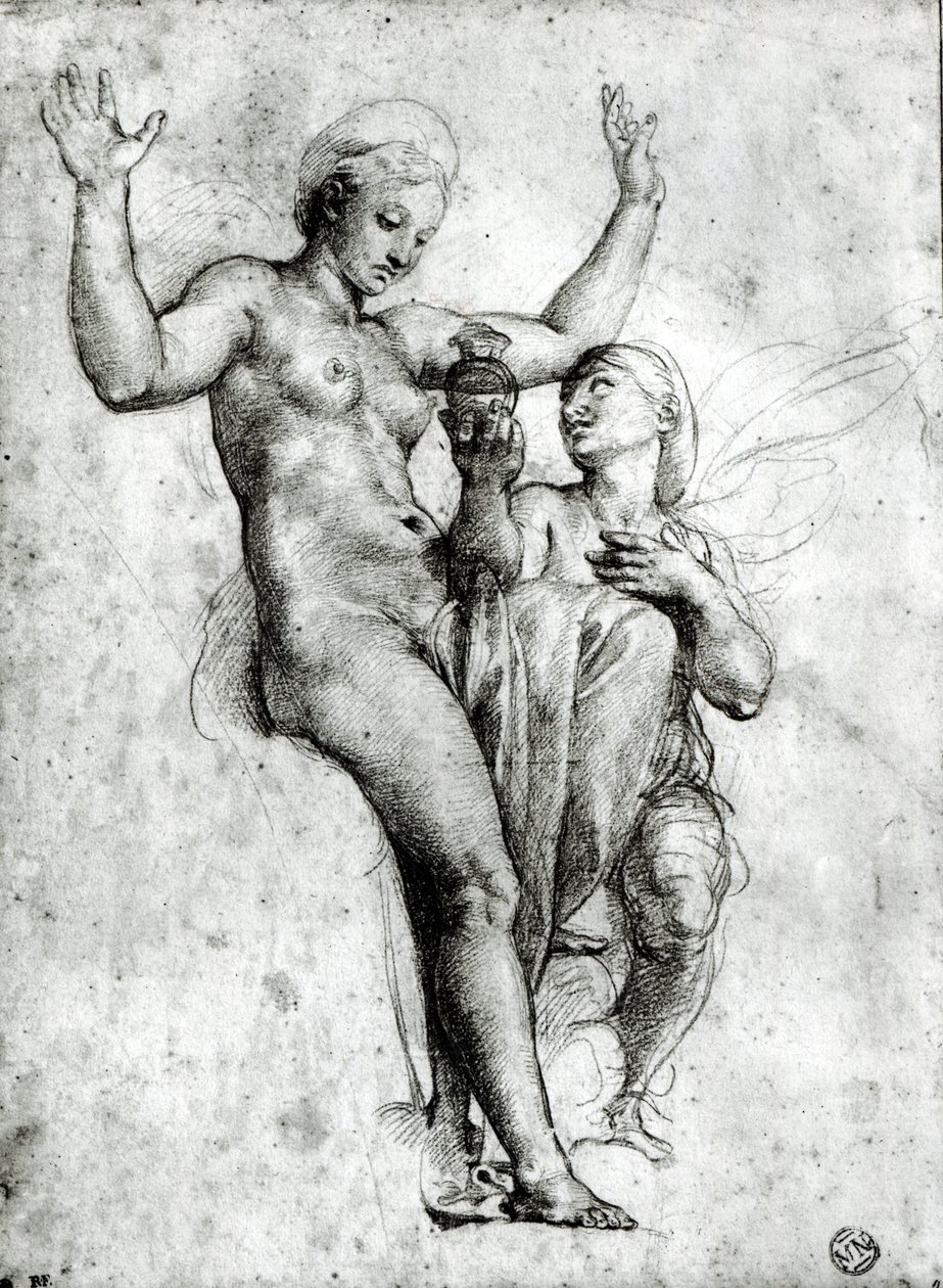 Psyche präsentiert Venus Wasser aus dem Styx, 1517 von Raffaello Sanzio Raphael