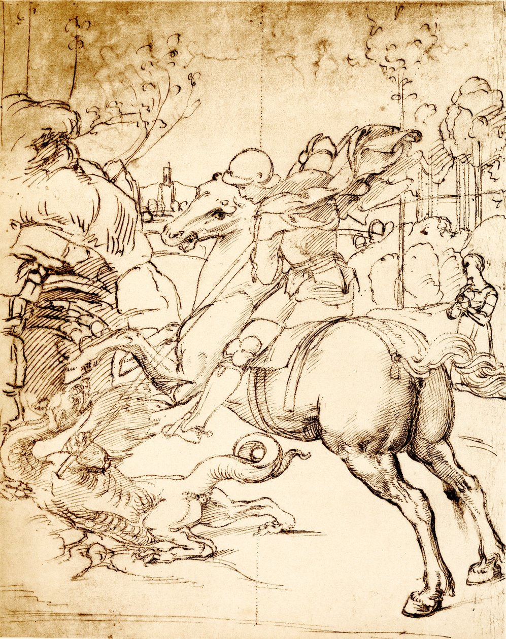 St. Georg tötet den Drachen von Raffaello Sanzio Raphael