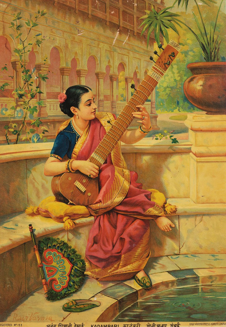 Kadambari spielt Sitar von Raja Ravi Varma