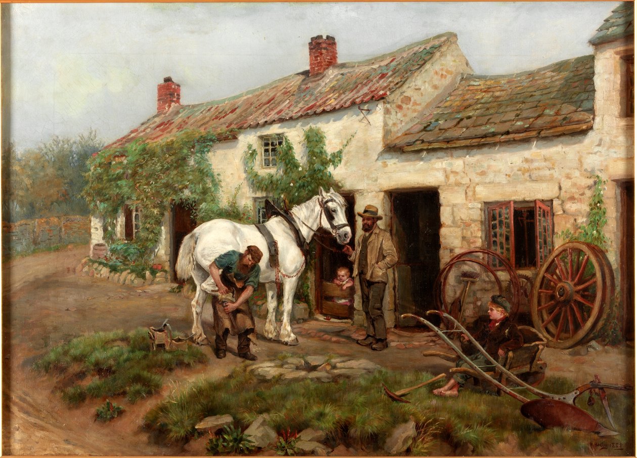 Schmiede, Hexham Bridge End, 1885 von Ralph Hedley